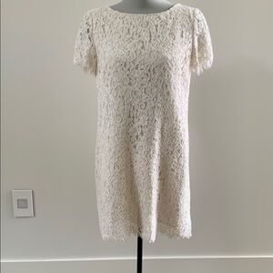 Zara Ivory Lace Midi Dress